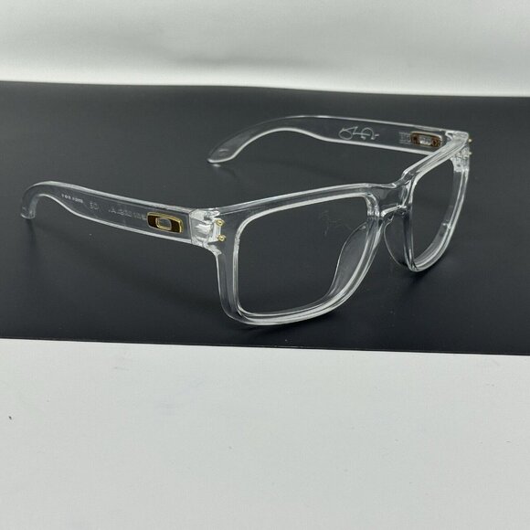 Oakley Sport Fit Glasses - Holbrook XL Prizm Sapphire  Oakley Sunglasses Holbrook Polished Clear Frame With Gold Icons